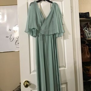Zara turquoise wide leg jumpsuit